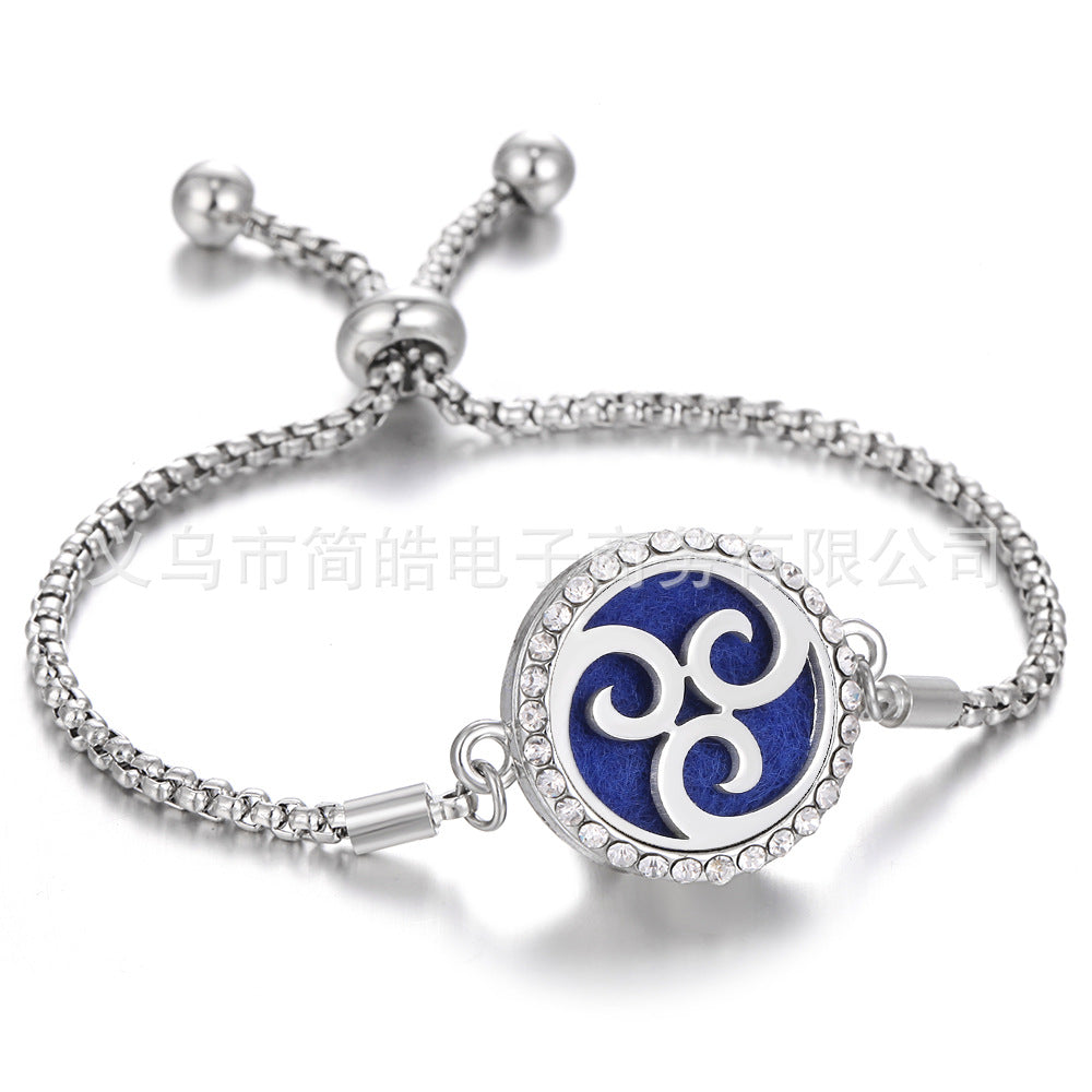 Wholesale Stainless Steel Tree of Life Hollow Aromatherapy Bracelet
